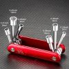 "Mini Survival Wrench – Outdoor/Gear Repair Tool with Interchangeable Sockets"