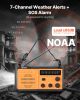 VEVOR Emergency Weather Radio, 8000mAh Battery, FM/AM/WB/NOAA Alert Solar Hand Crank Emergency Radio, Type-C Charging, USB Cable