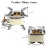 13000W Portable Windproof Camping Stove Five-head Gas Cooking Burner with Piezo Ignition Stepless Flame Control Fit For ISO-butane, Propane