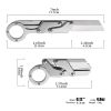 Stainless steel compact folding knife - lightweight, sharp blade, two-handed grip
