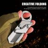 Stainless steel compact folding knife - lightweight, sharp blade, two-handed grip
