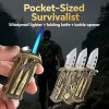 1pc 3-in-1 Lighter, Butane Lighter, Bottle Opener Lighter, Outdoor Emergency Lighter, Tactical Design Engraved Lighter, Portable Lighter for Camping